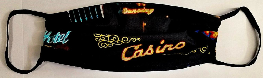 Las Vegas themed Face  Mask  100% Cotton Made in USA